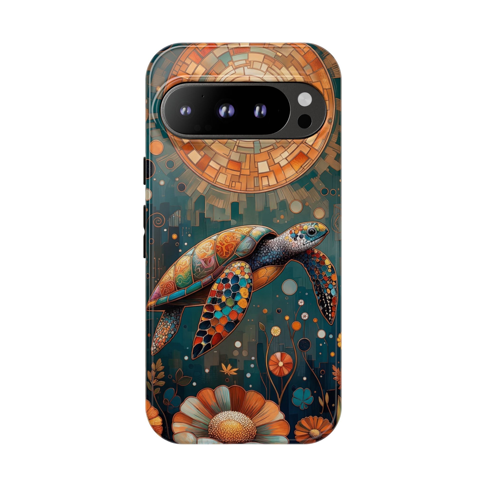 Sea Turtle Google Pixel Case | Artistic Floral Ocean Design