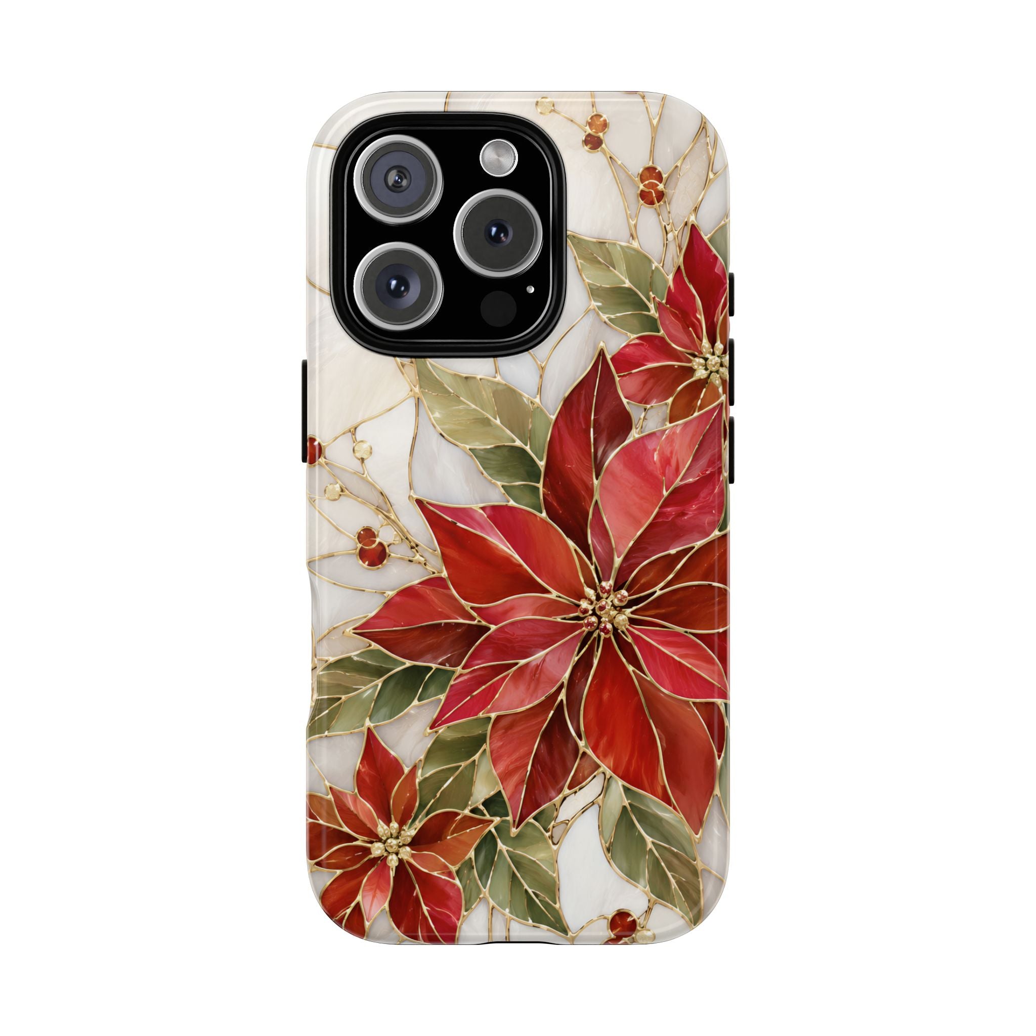 Poinsettia iPhone Case | Christmas Floral Cover