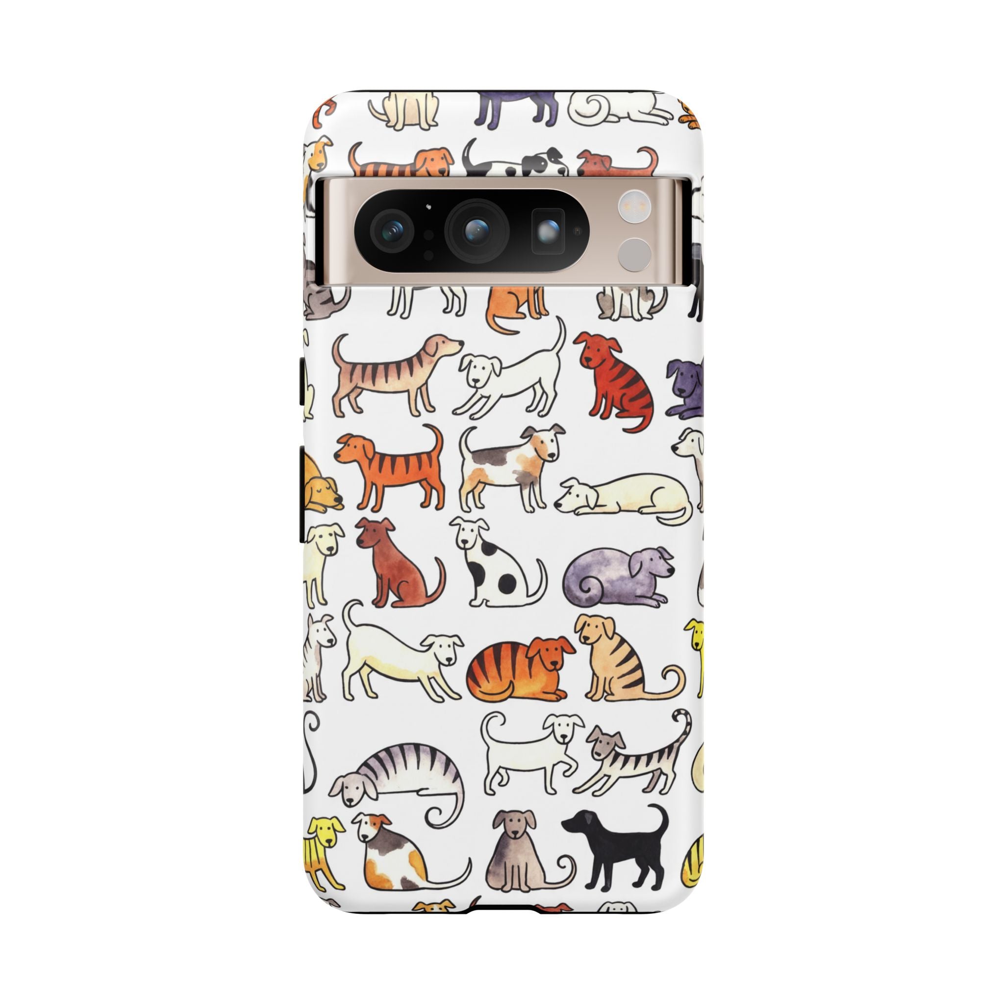Dog Pattern Google Pixel Case | Cute Colourful Dogs