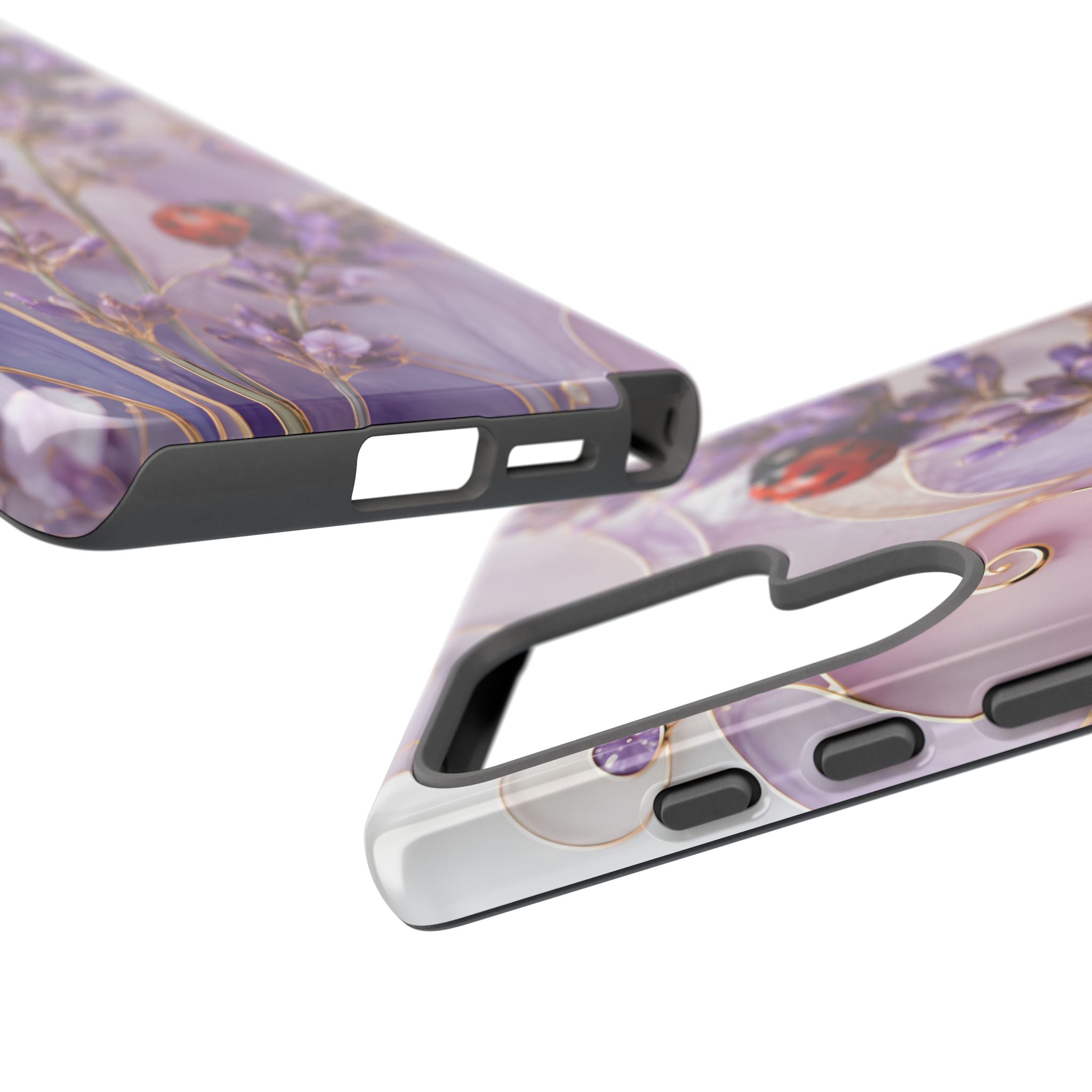 Lavender Ladybug Samsung Galaxy Phone Case | Floral iPhone Case