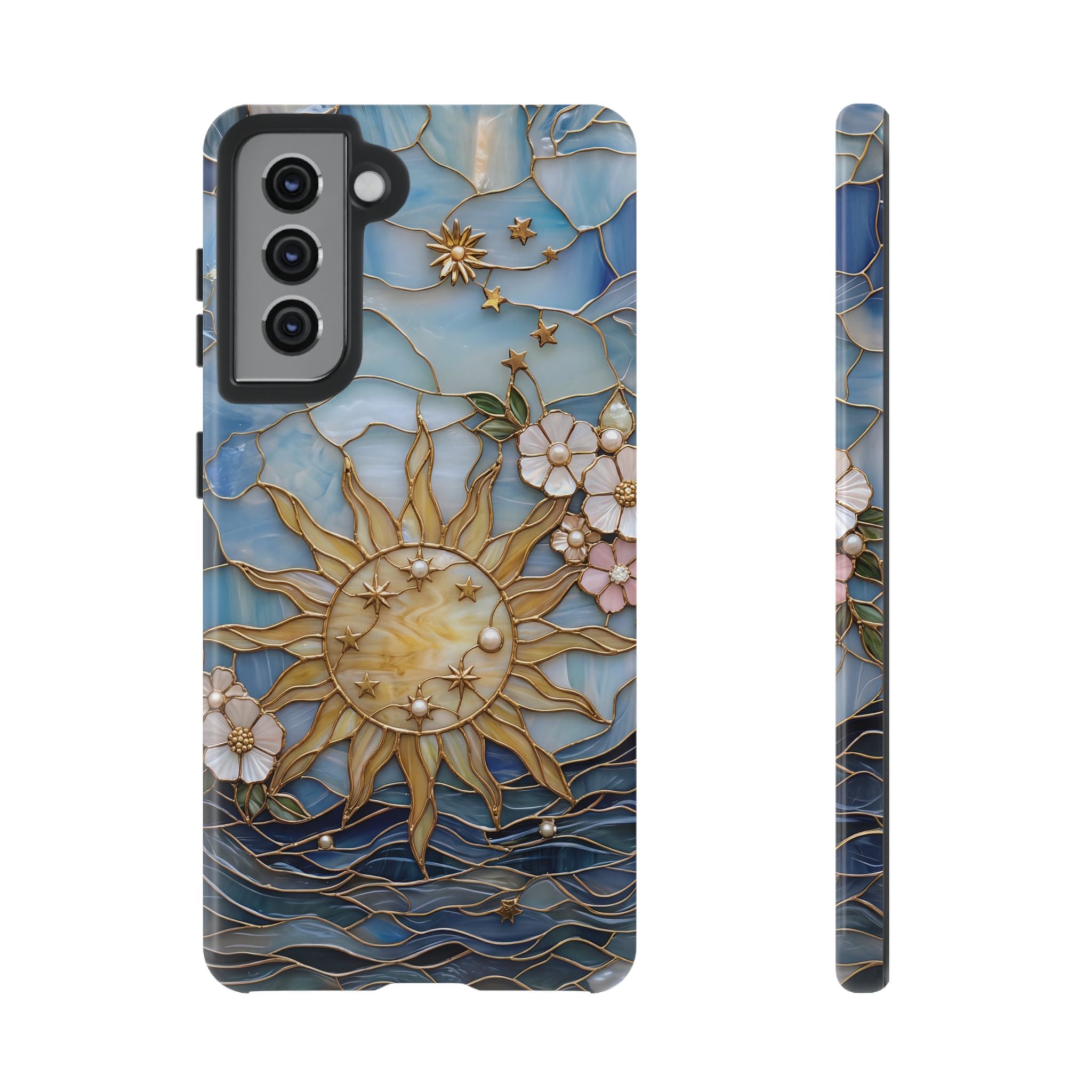 Stained Glass Floral Sun & Sea Tough Samsung Galaxy Case