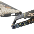 Vintage Starry Night Fashion Samsung Galaxy Phone Case | Elegant Lady in White Dress