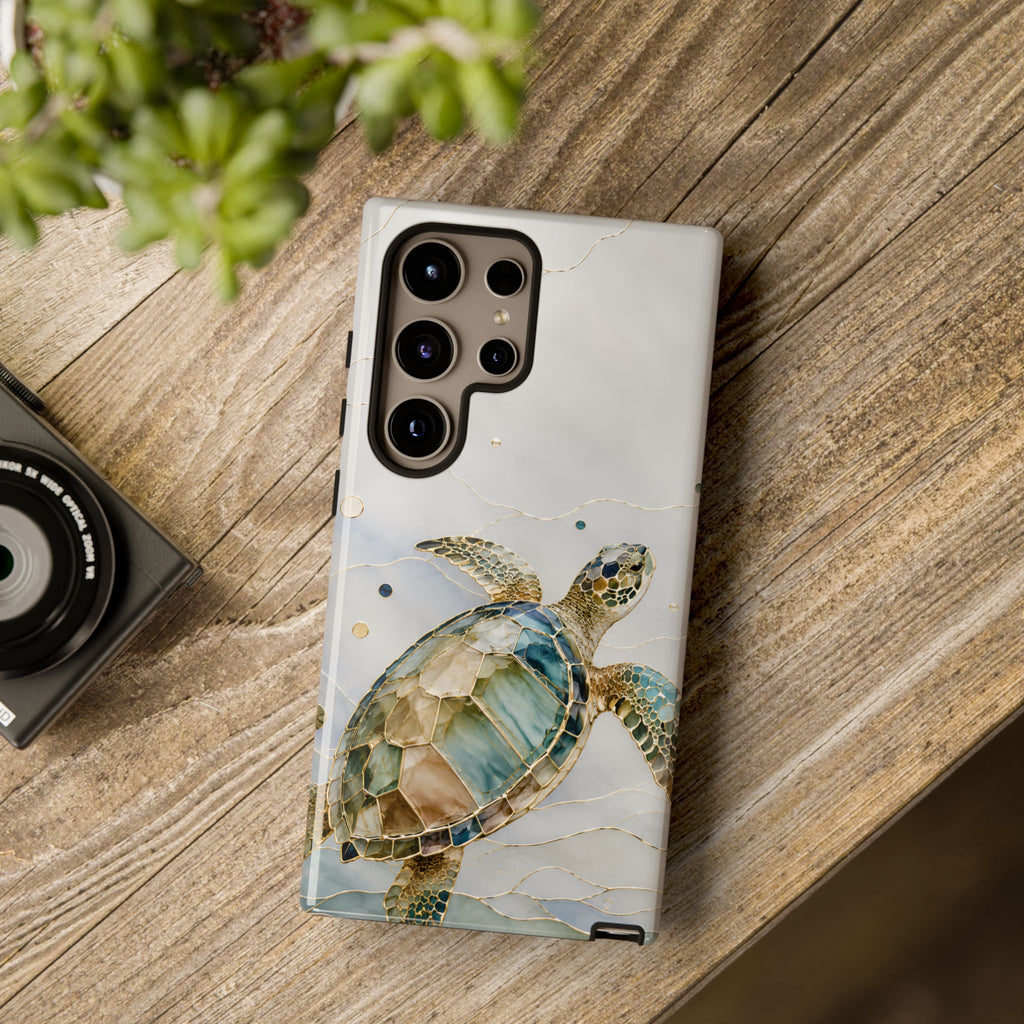 Sea Turtle Samsung Galaxy Phone Case | Stained Glass Turtle Phone Case
