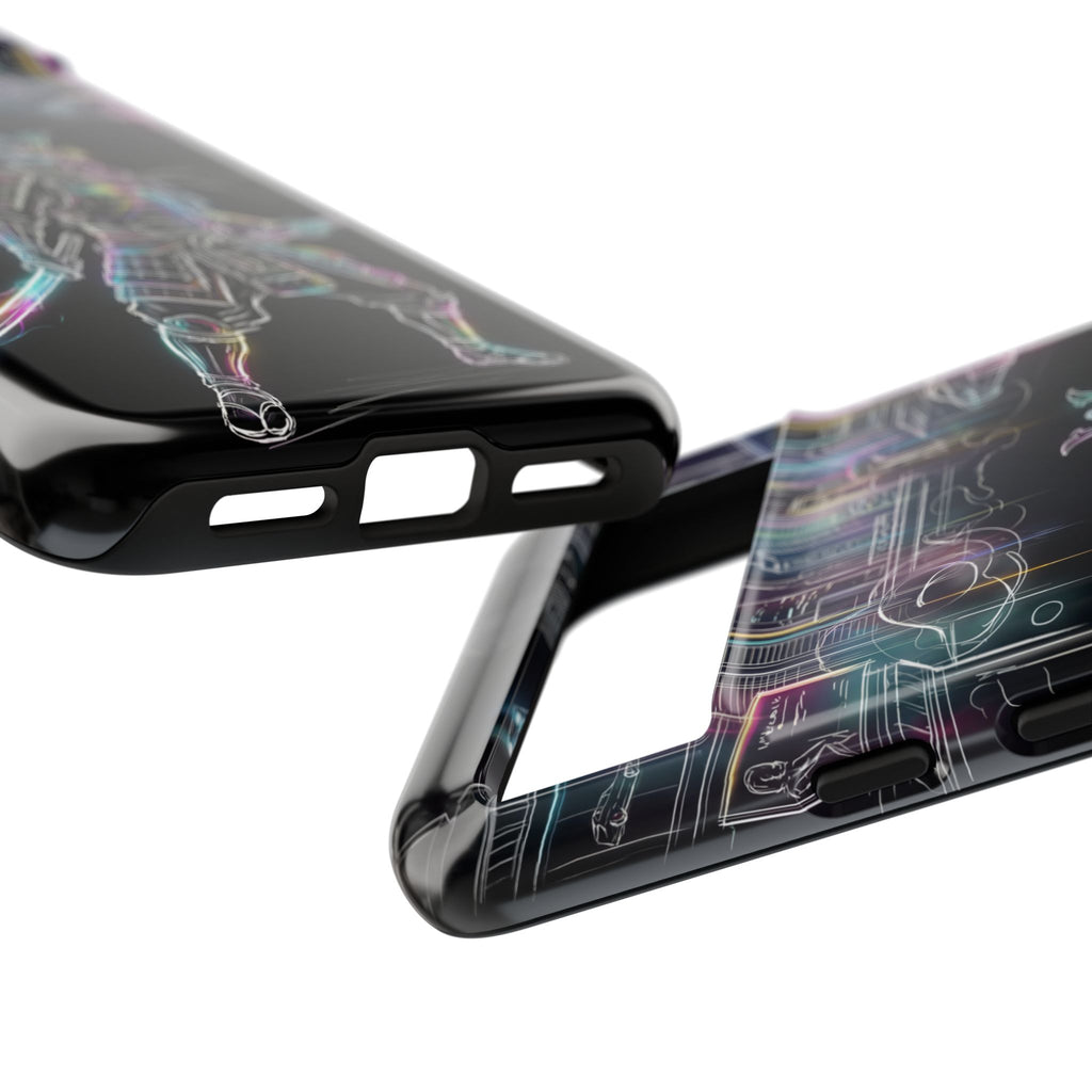 Neon Samurai Google Pixel Phone Case | Cyberpunk City Armor