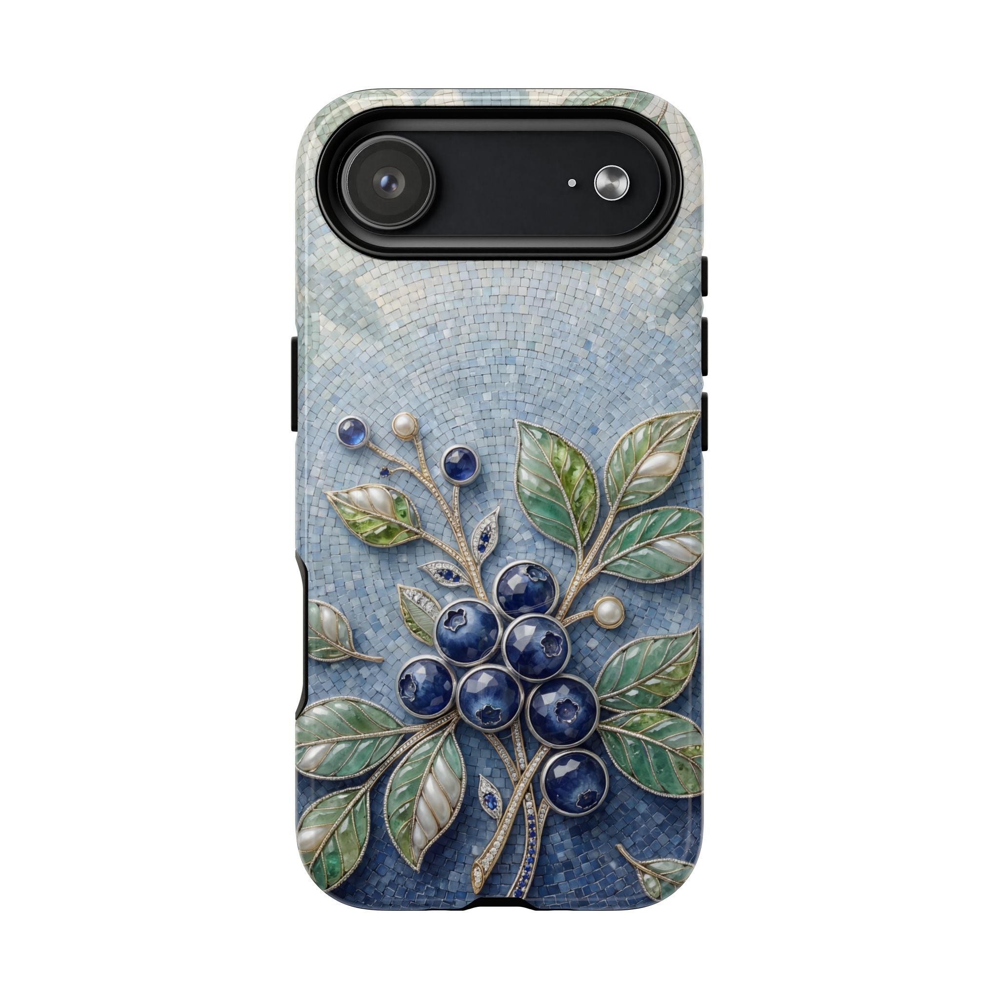 Blueberry Botanical Tough MagSafe iPhone Case | Floral Protective iPhone Cover