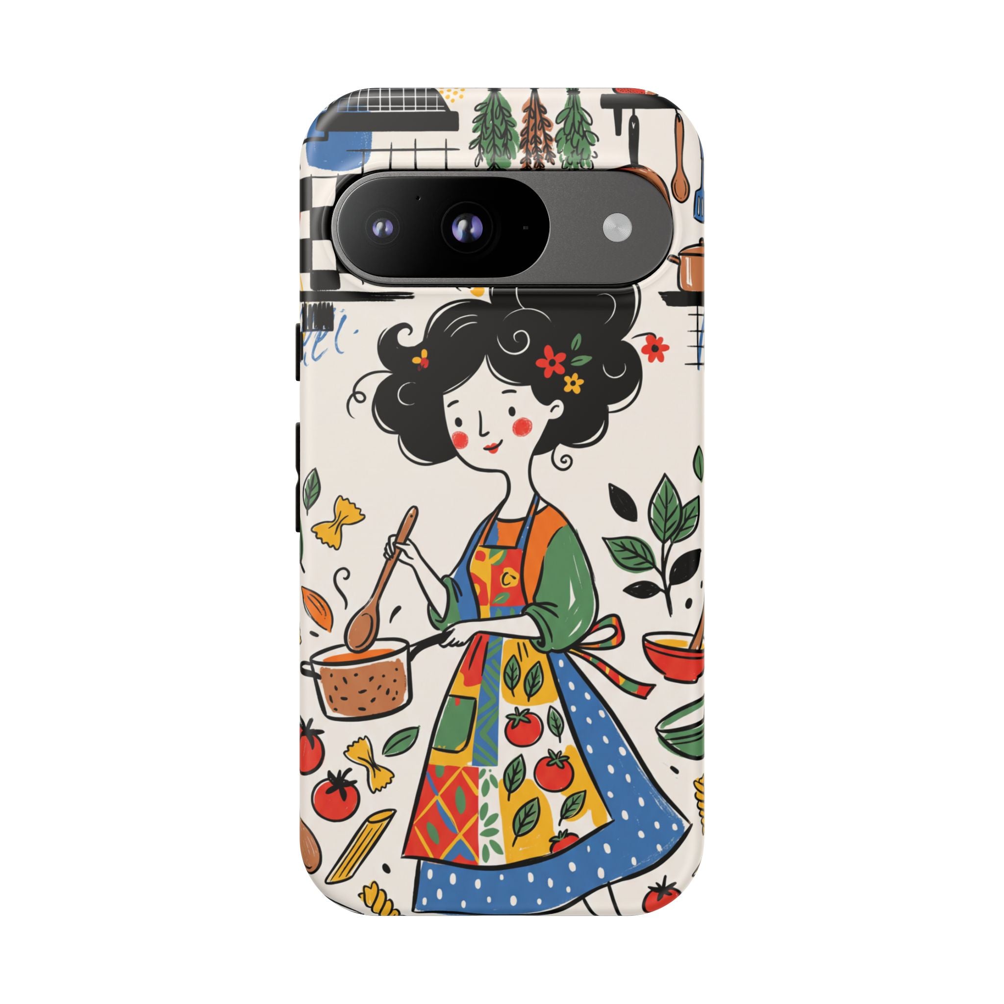 Whimsical Chef Kitchen Illustration Google Pixel Phone Case