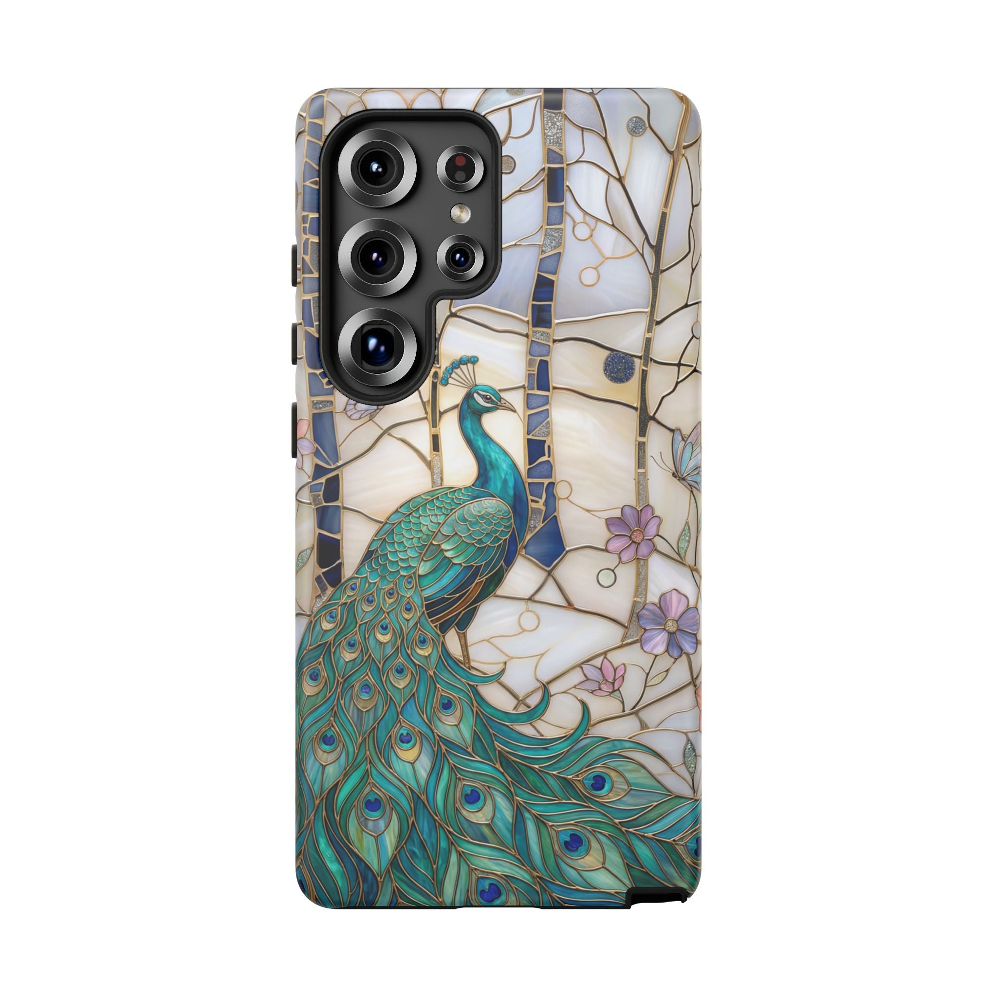 Peacock Stained Glass Samsung Galaxy Case