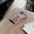 Cover iPhone Gatto Floreale Vintage | Cover iPhone Luna Rosa e Rose