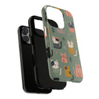 Cute Cat iPhone Case | Whimsical Cat Pattern Cover