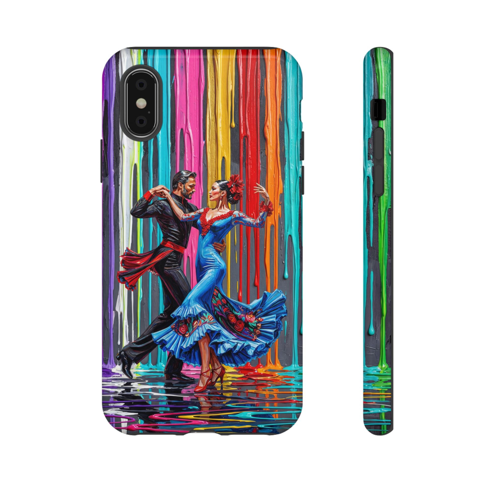 Colorful Tango iPhone Case | Vibrant Dancing Couple Art Protection