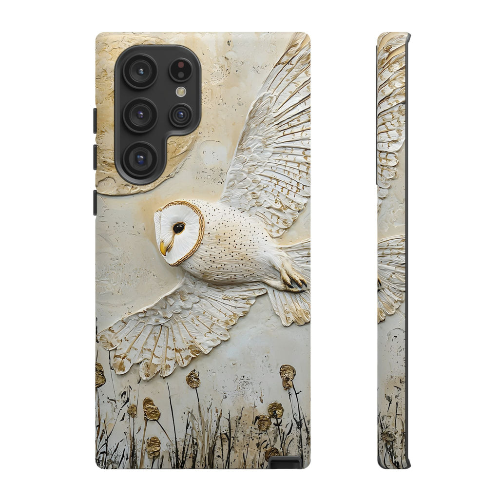 Barn Owl Samsung Galaxy Case — Elegant Flying Owl Wildlife