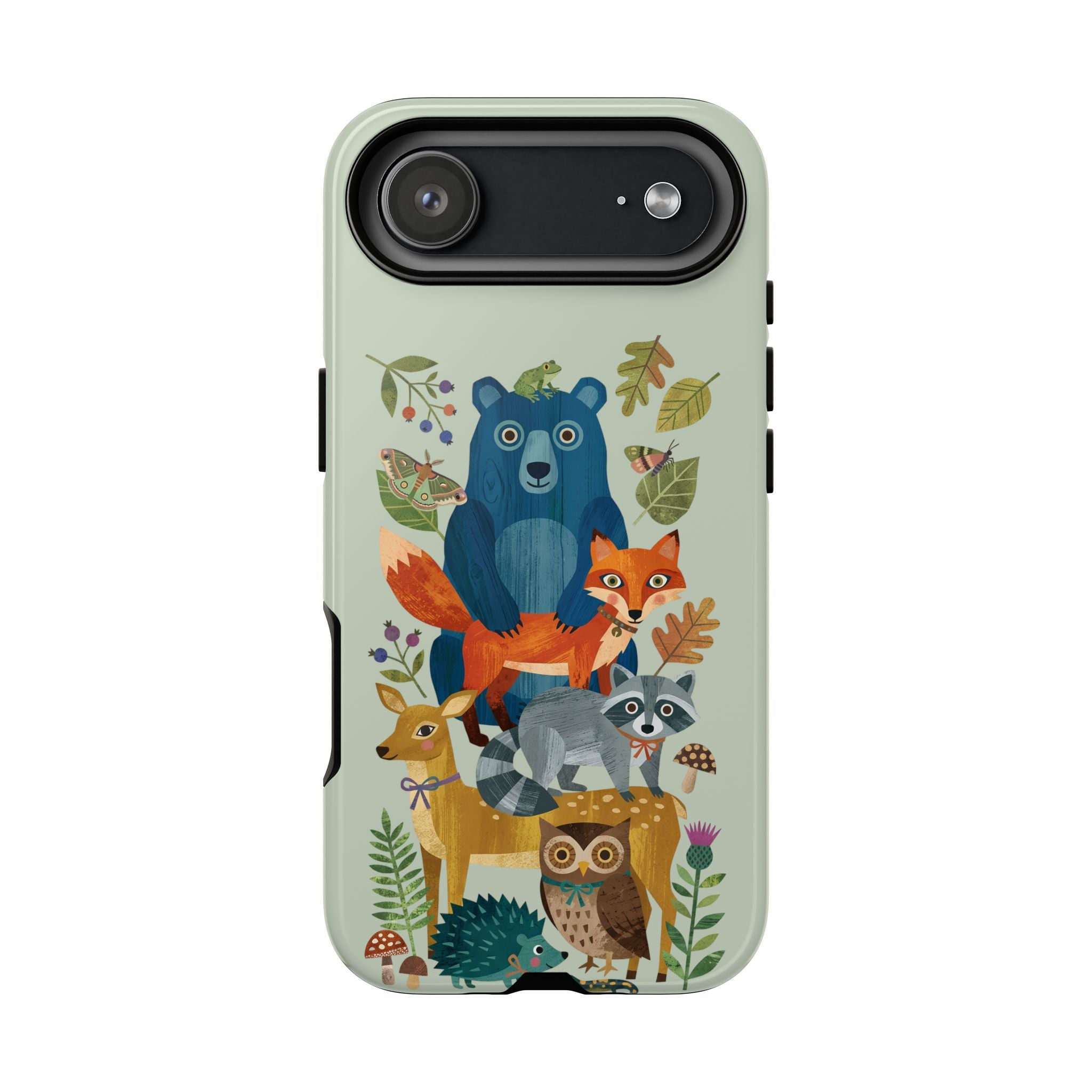 Woodland Stack iPhone Case | Cute Bear, Fox & Owl Protective Cover