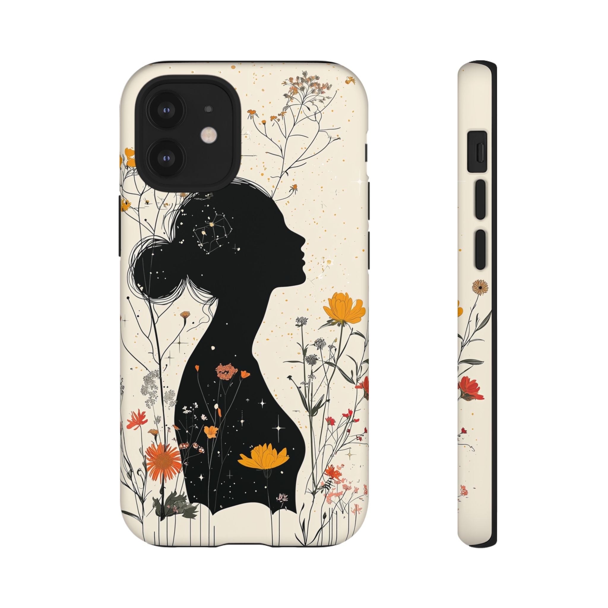 Floral Silhouette iPhone Case | Botanical Woman