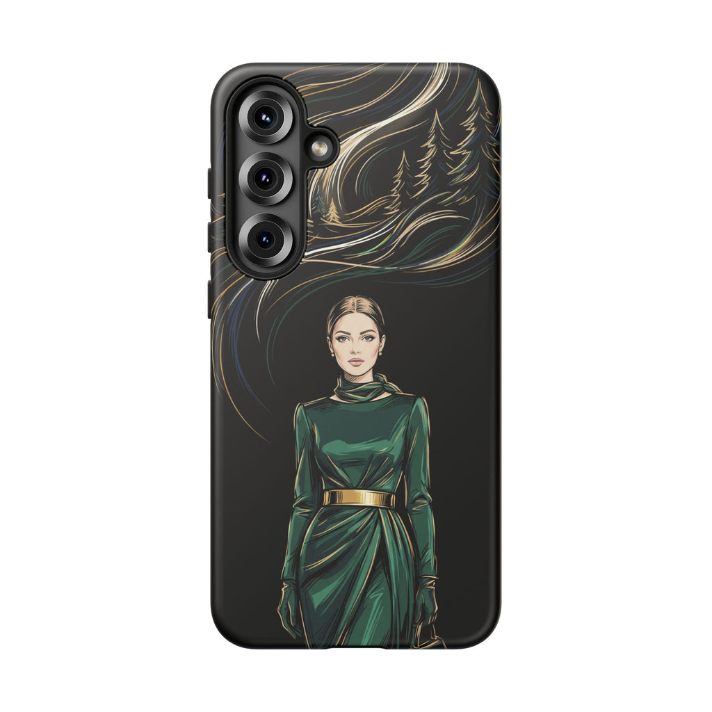 Elegante custodia per telefono Samsung Galaxy con donna della foresta