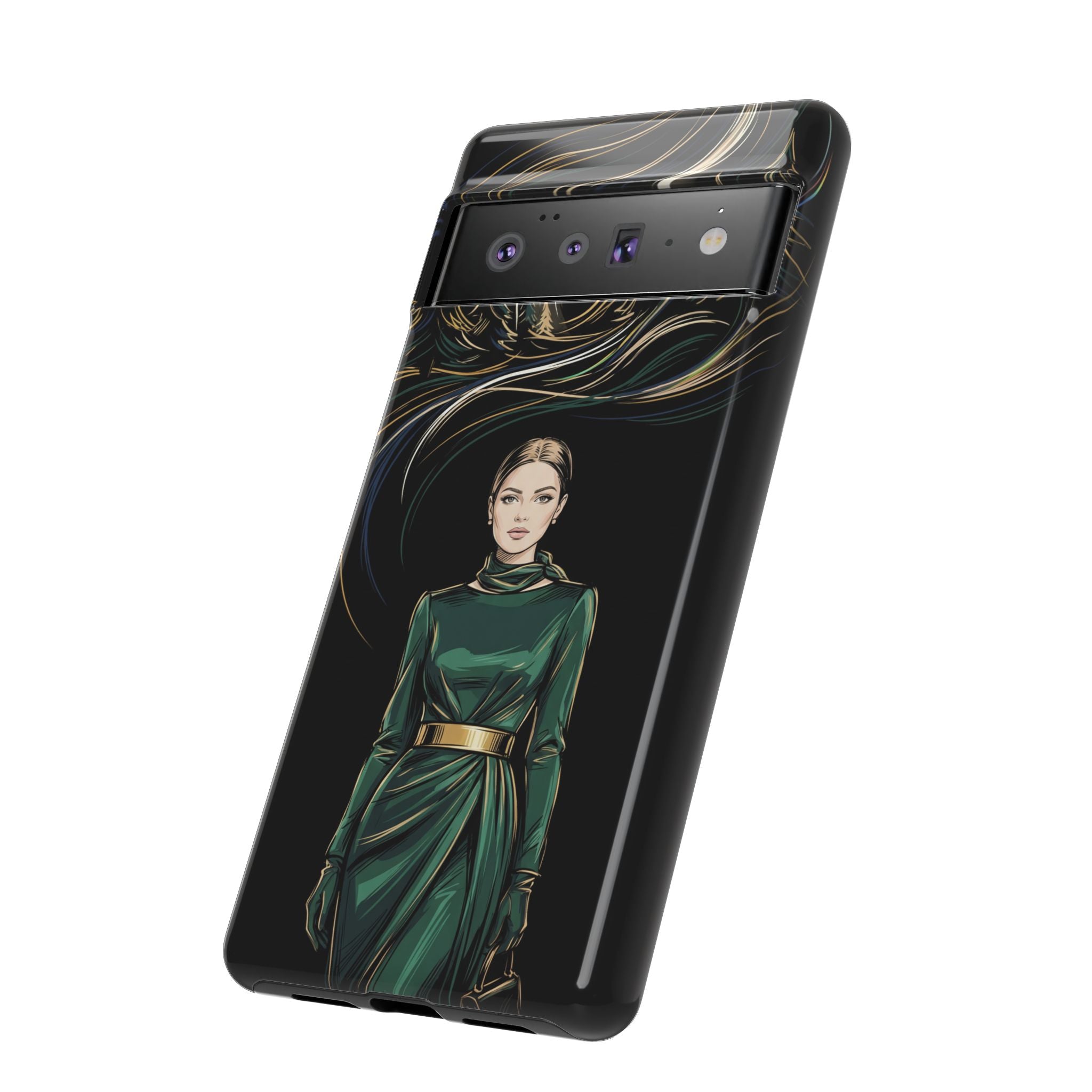 Custodia per Google Pixel Donna Elegante nella Foresta