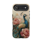 Peacock & Rose iPhone Case | Vintage Floral iPhone Case