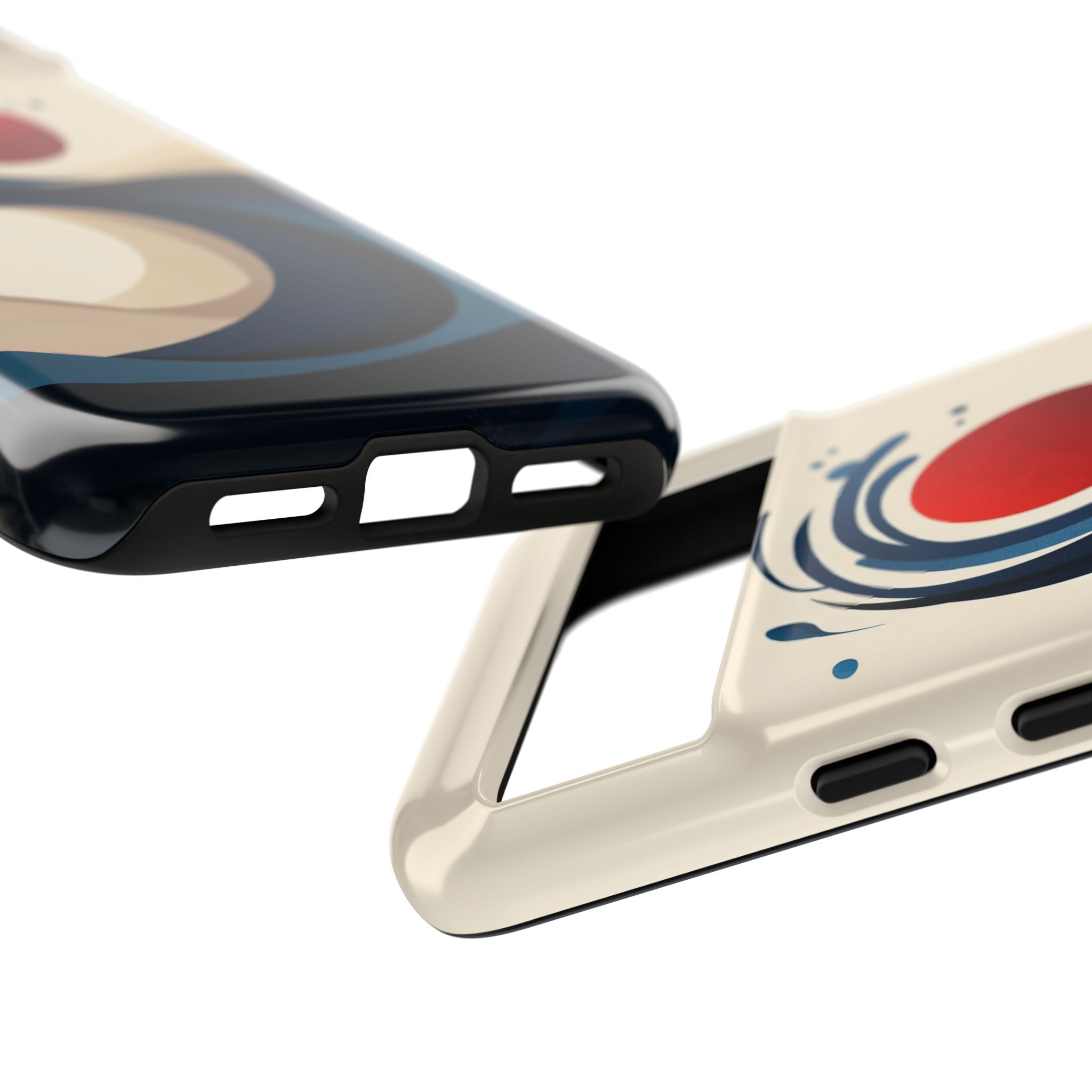 Abstract Wave Google Pixel Case | Red Sun Ocean Art