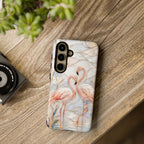 Flamingo Samsung Galaxy Phone Case | Stained Glass Bird Art