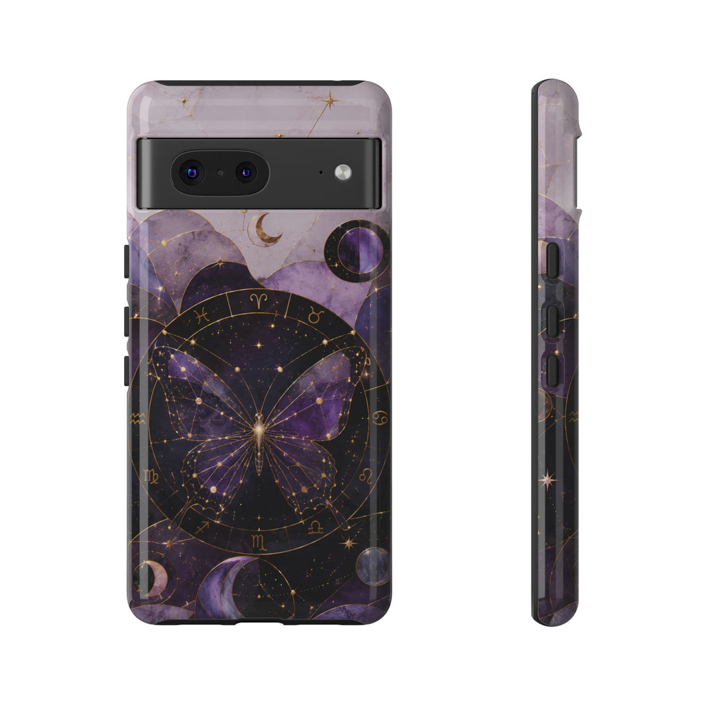 Celestial Butterfly Google Pixel Phone Case | Zodiac Moon Phase Phone Case
