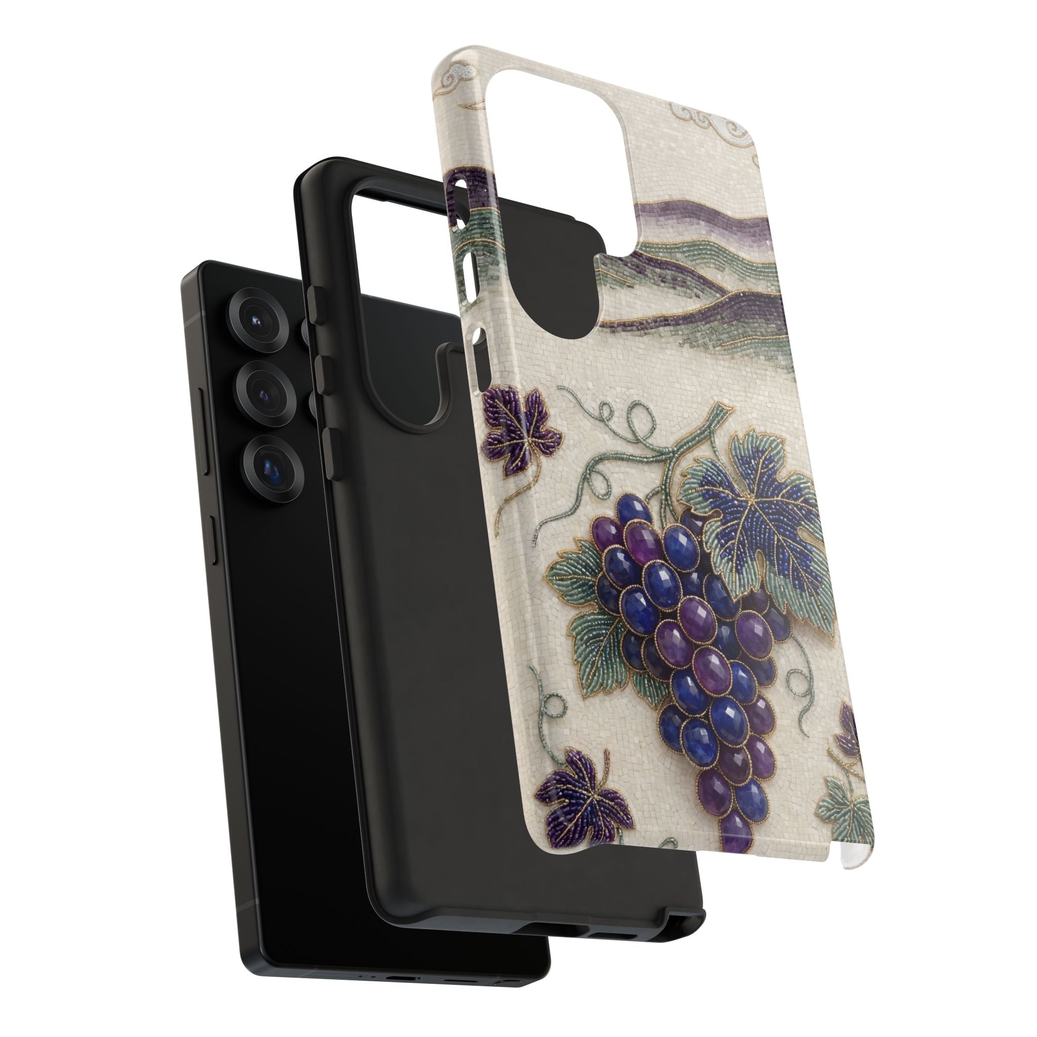 Vintage Grape Samsung Galaxy Phone Case – Botanical Vineyard Art Phone Cover