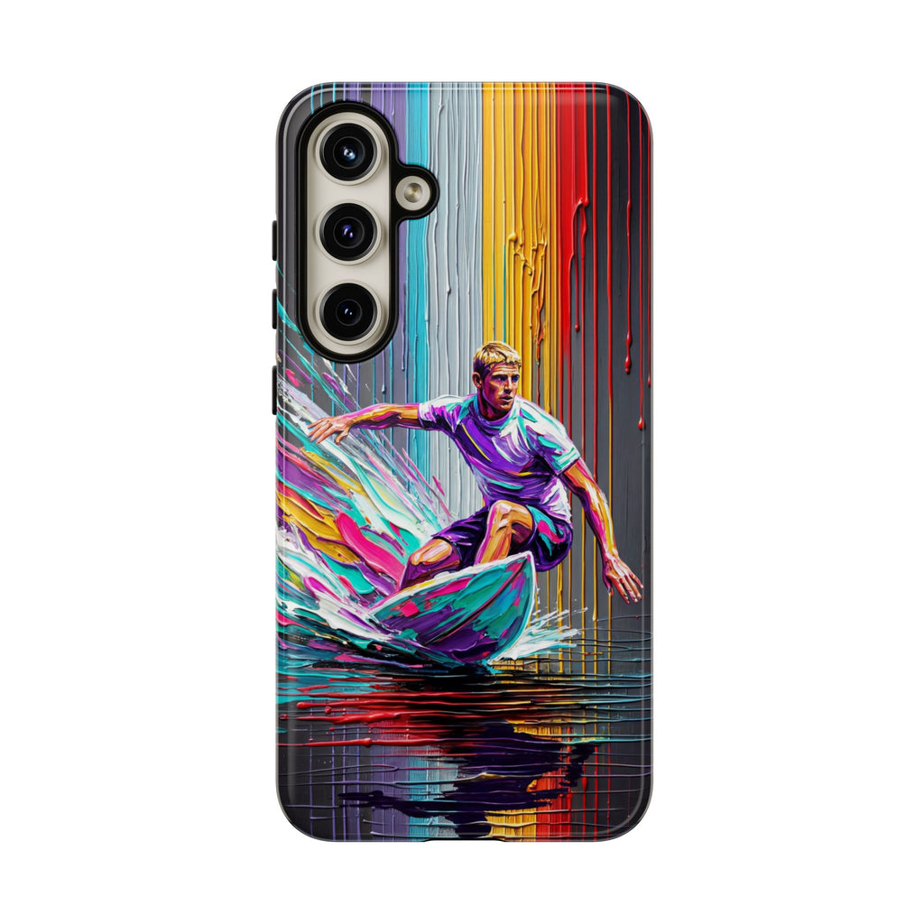 Surfing Rainbow Tough Samsung Galaxy Phone Case
