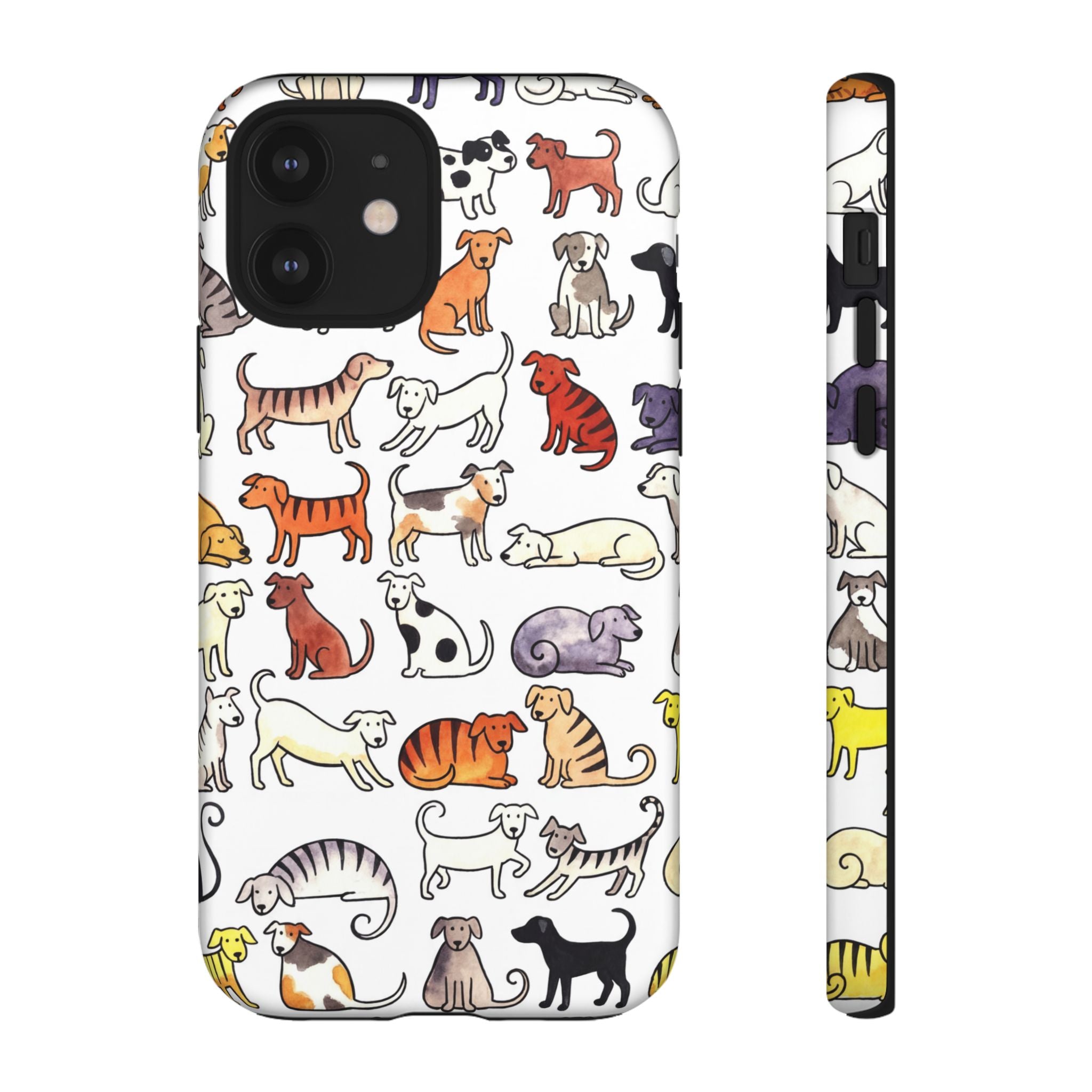 Dog Pattern iPhone Case | Cute Colourful Dogs