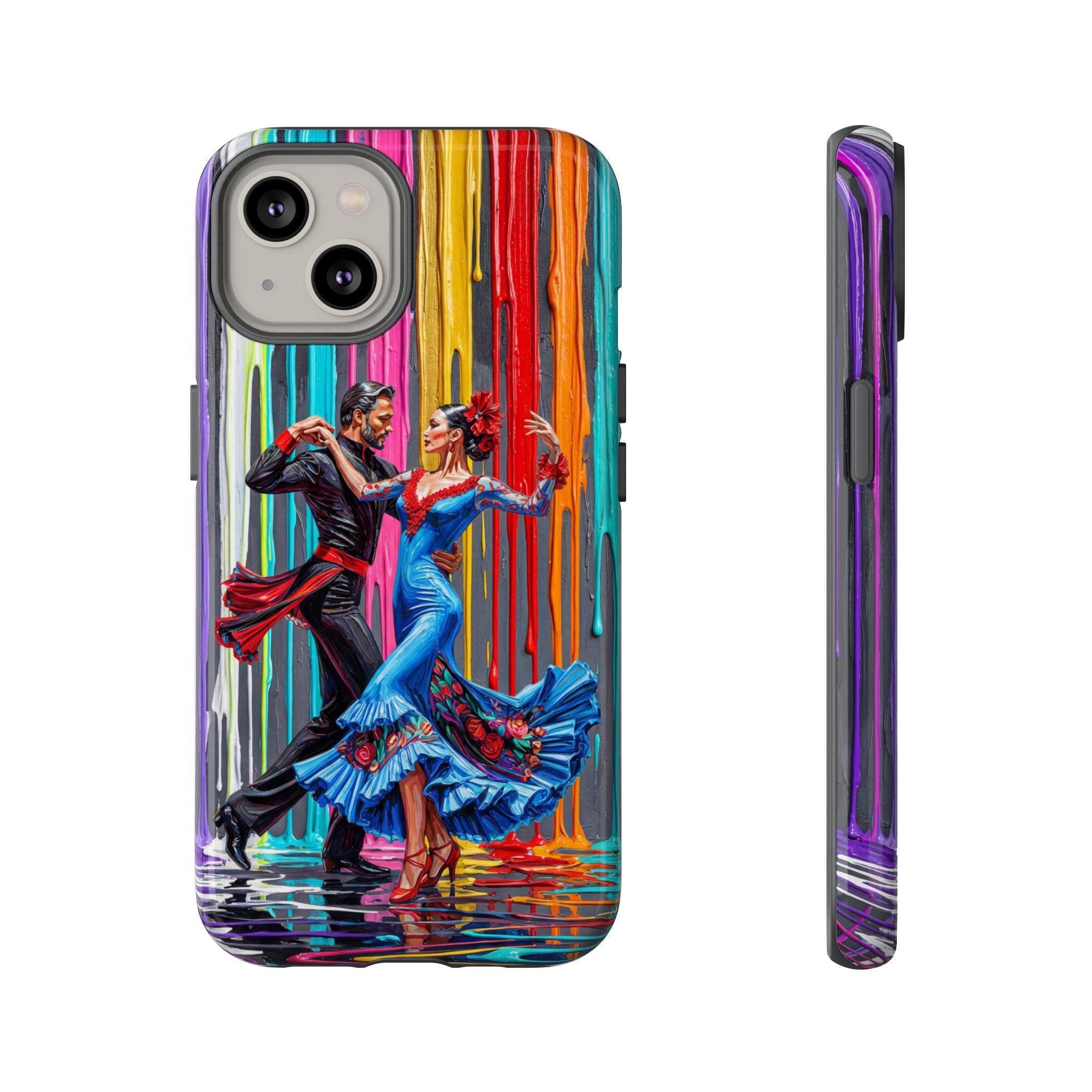 Colorful Tango iPhone Case | Vibrant Dancing Couple Art Protection