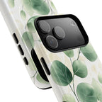 Botanical Eucalyptus Tough MagSafe iPhone Case | Green Watercolour Leaf