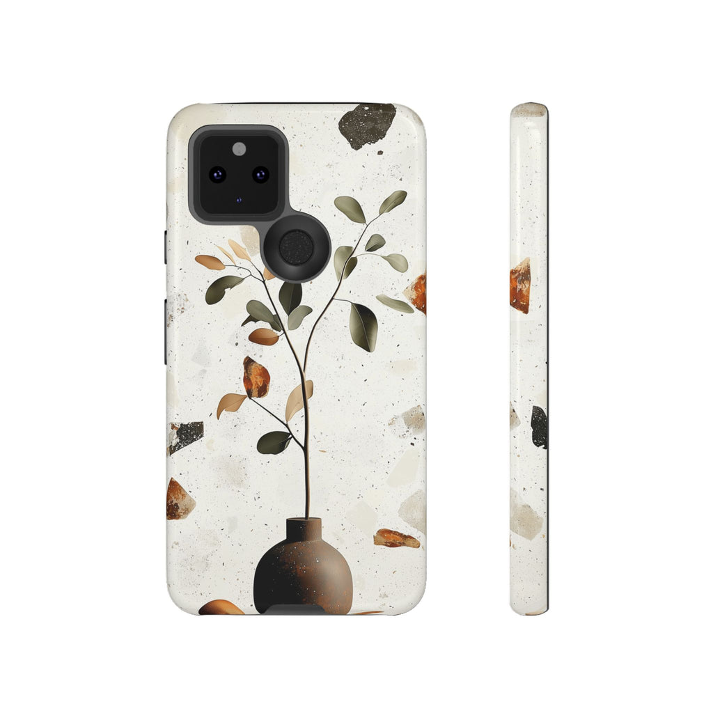 Floral Terrazzo Google Pixel Case | Minimal Vase Botanical