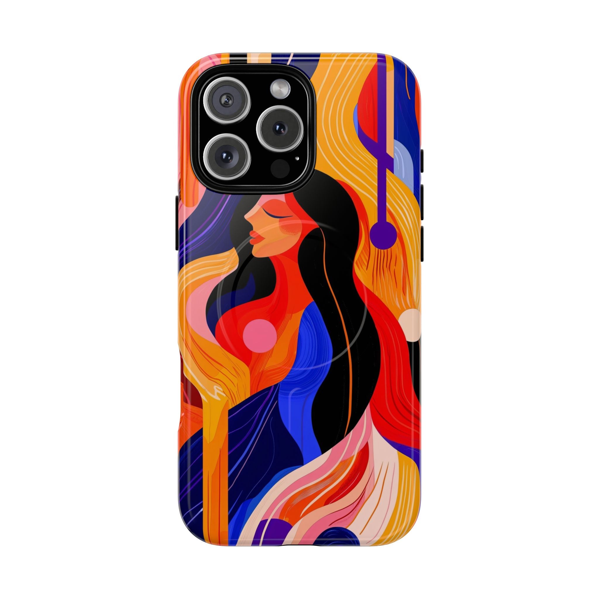 Abstract Colourful Woman MagSafe iPhone Tough Case | Vibrant Artistic