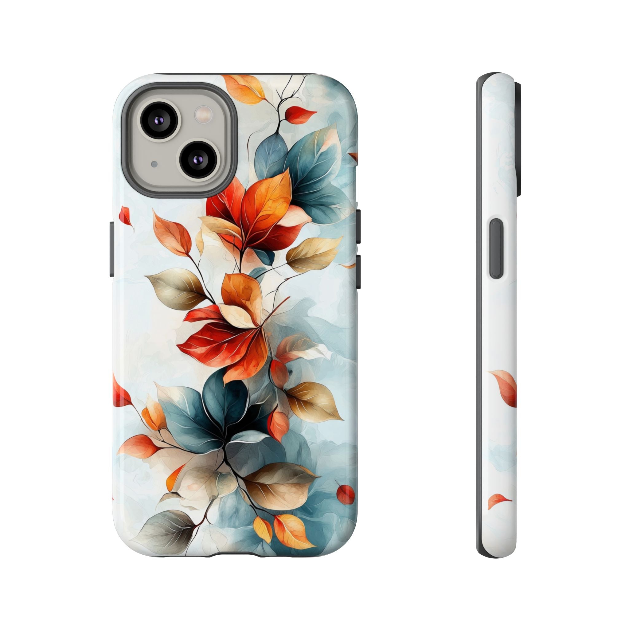 Floral Autumn Leaves Tough iPhone Case