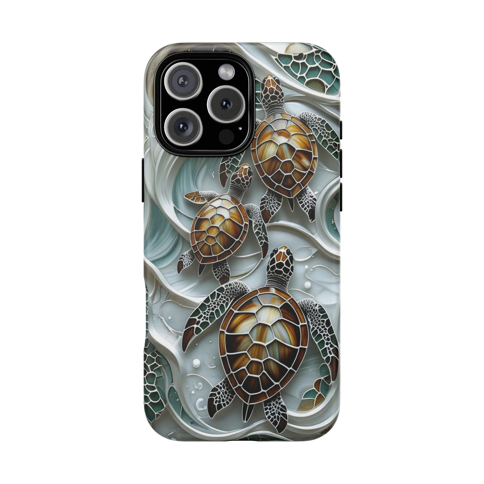 Sea Turtle Phone Case — Ocean Waves Protective iPhone Cover