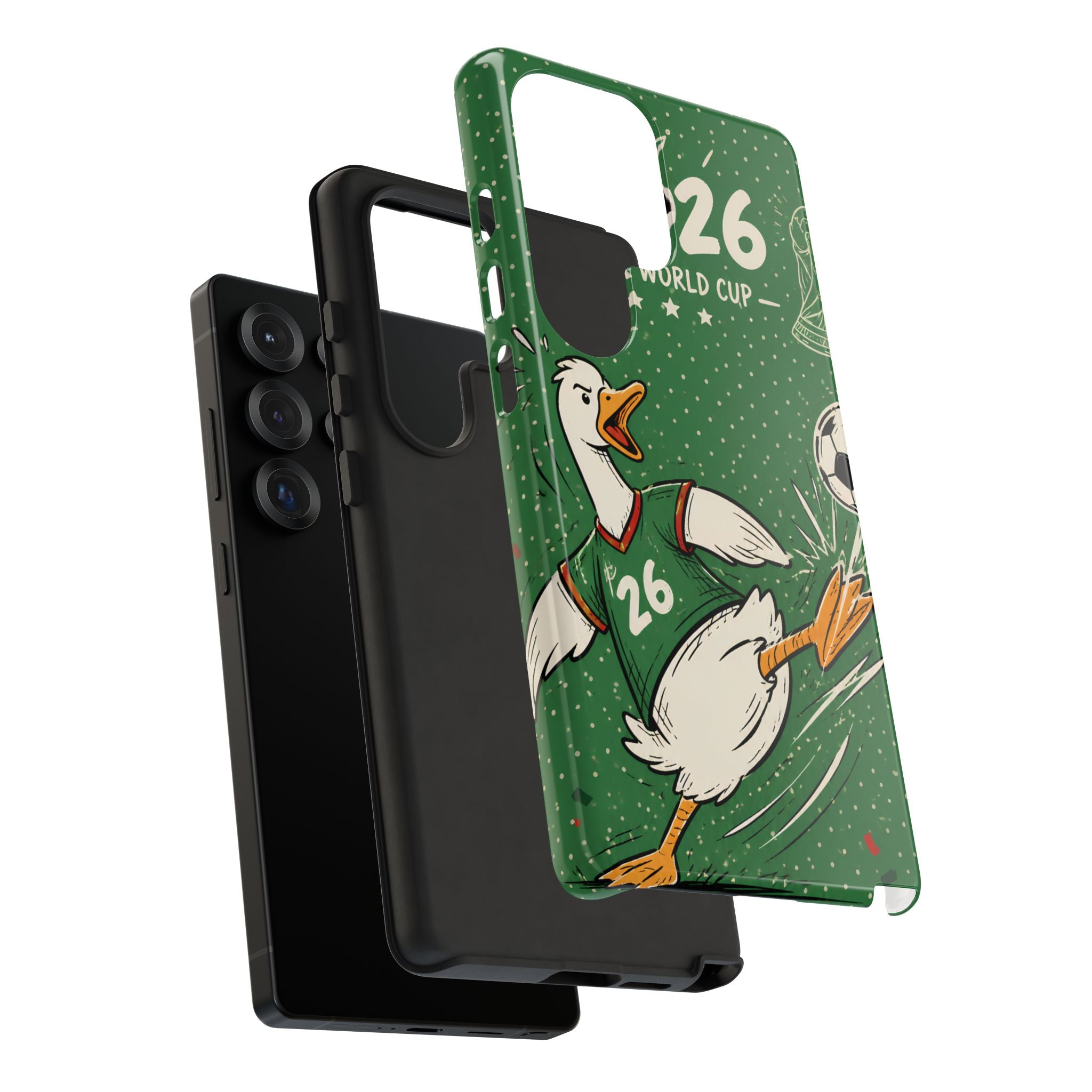 Soccer Duck Samsung Galaxy Phone Case | Funny Sports Mascot Cover