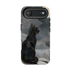 Black Cat iPhone Case | Moonlit Winter iPhone Case