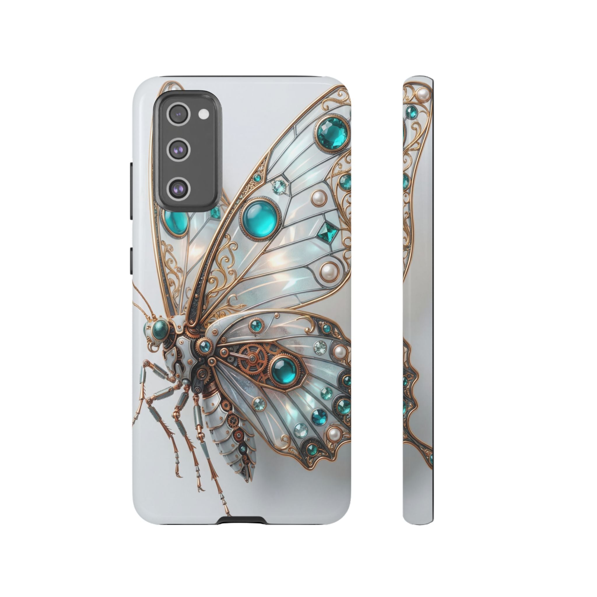 Butterfly Gem Phone Case — Steampunk Teal Jewel Samsung Galaxy Case
