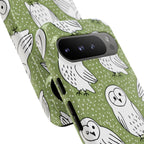 Barn Owl Google Pixel Phone Case | Woodland Owl Pattern Cover