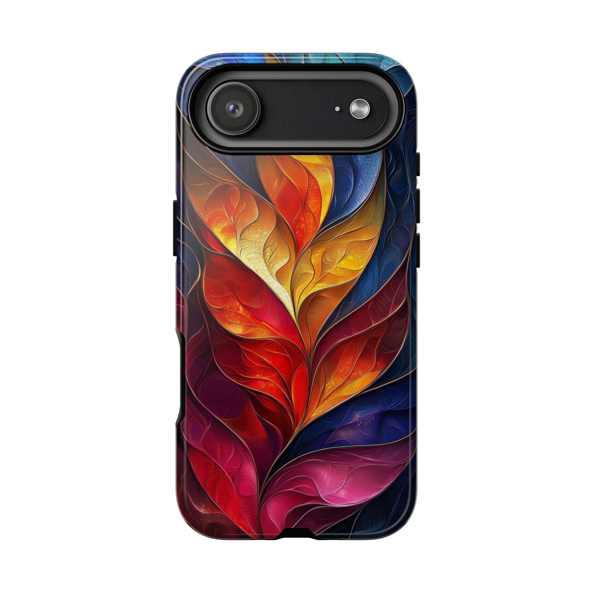 Abstract Colourful Leaf iPhone Case