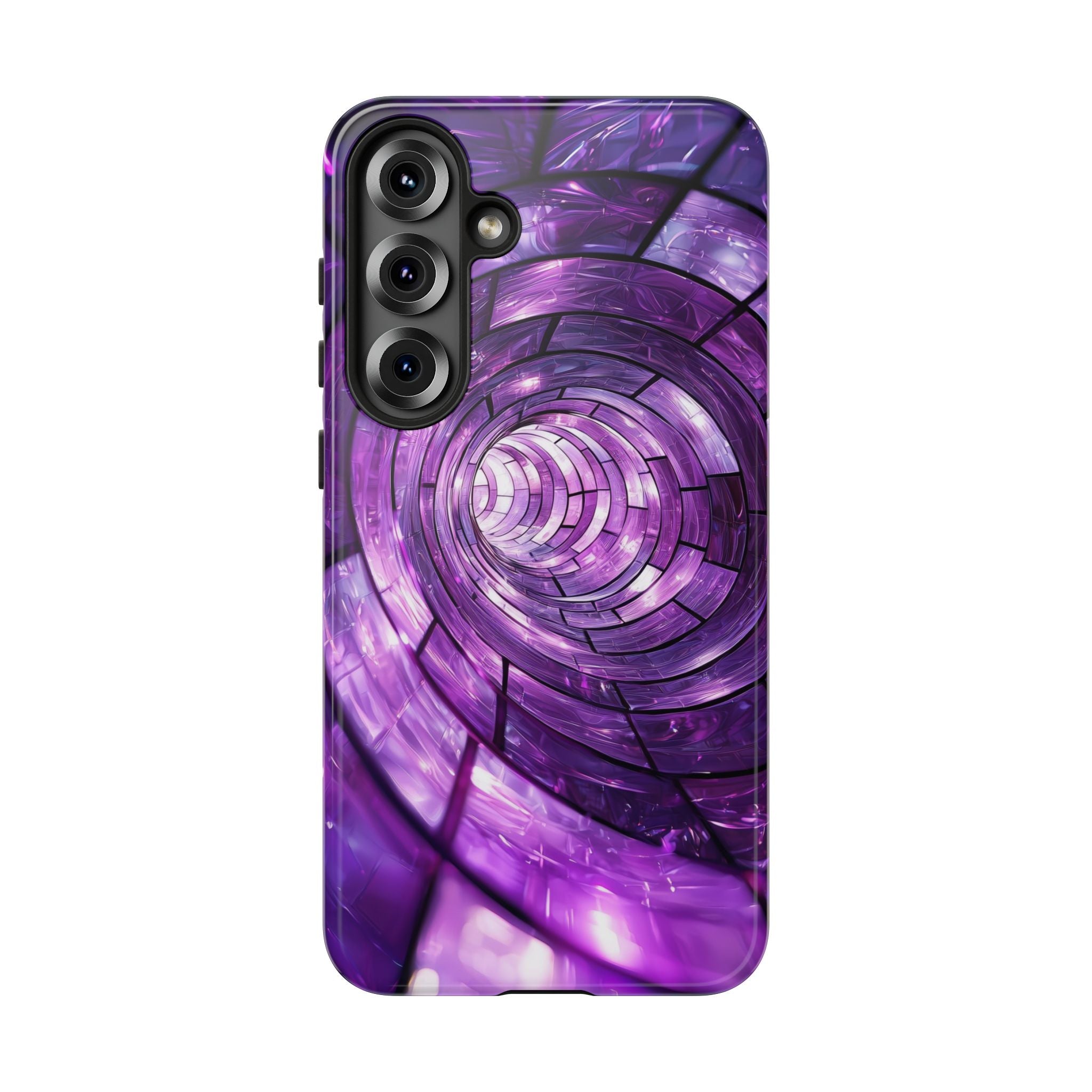 Purple Vortex Tough Samsung Galaxy Case — Abstract Spiral Protective Cover