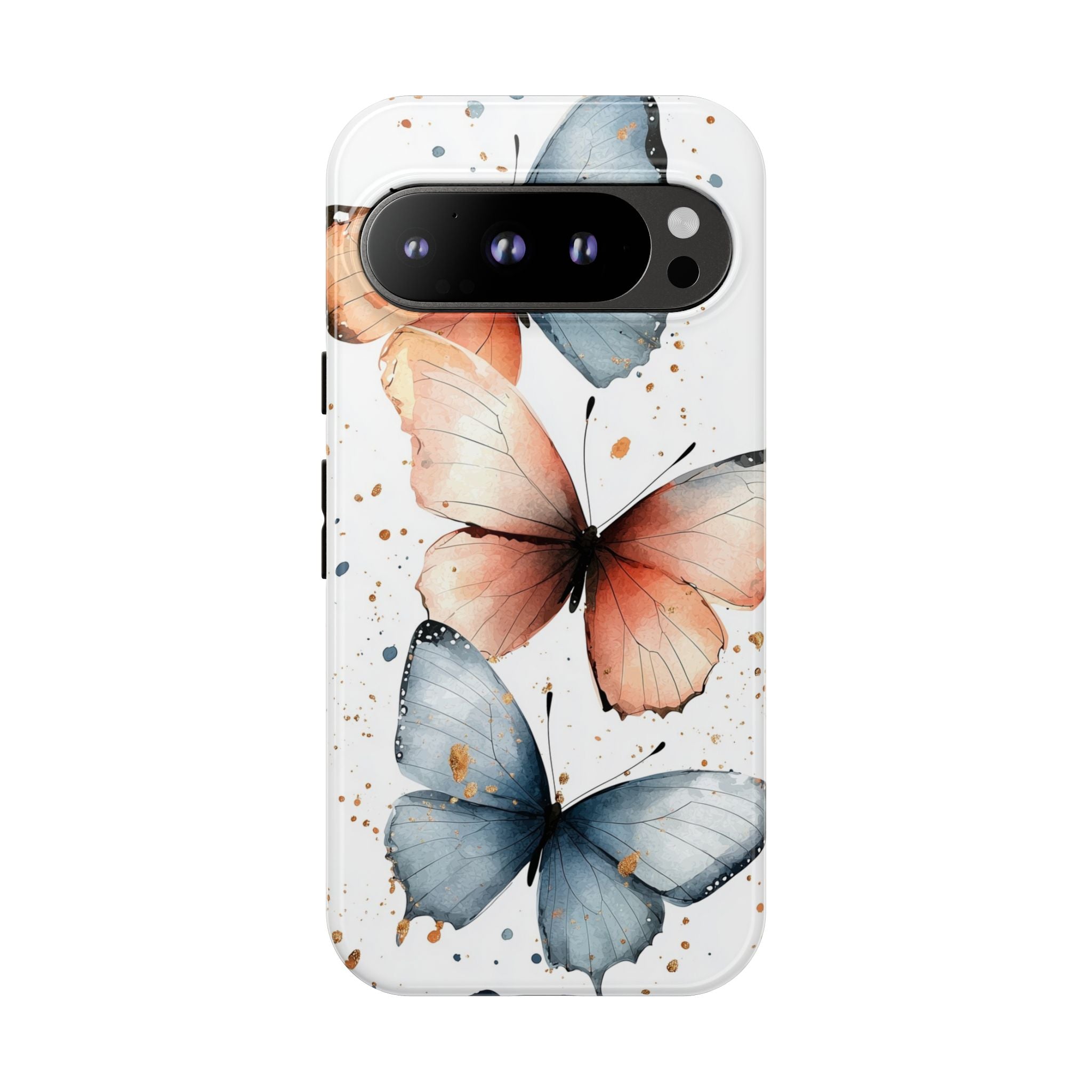 Watercolour Blue & Peach Butterfly Tough Google Pixel Case