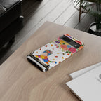 Floral Rainbow Cat Tough Google Pixel Phone Case — Colorful Pilates Cat Design
