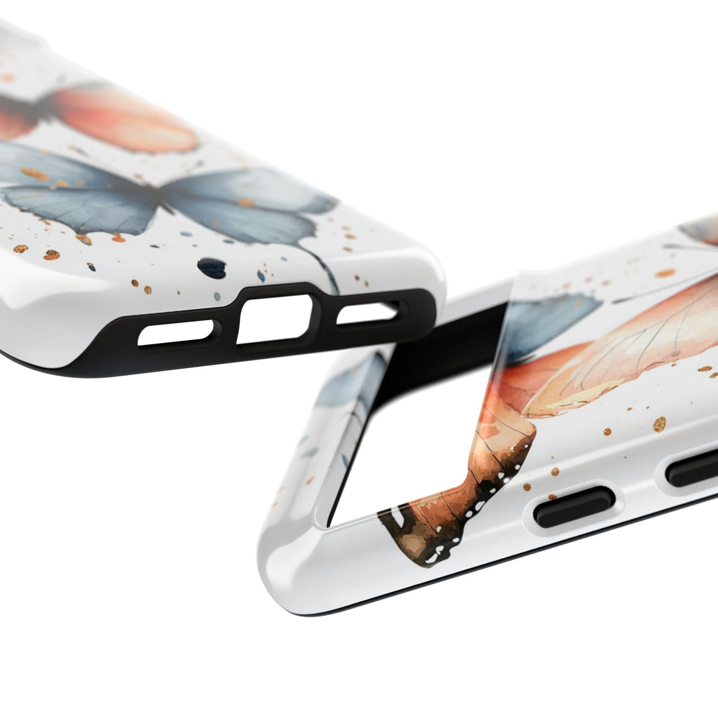 Watercolour Blue & Peach Butterfly Tough Google Pixel Case