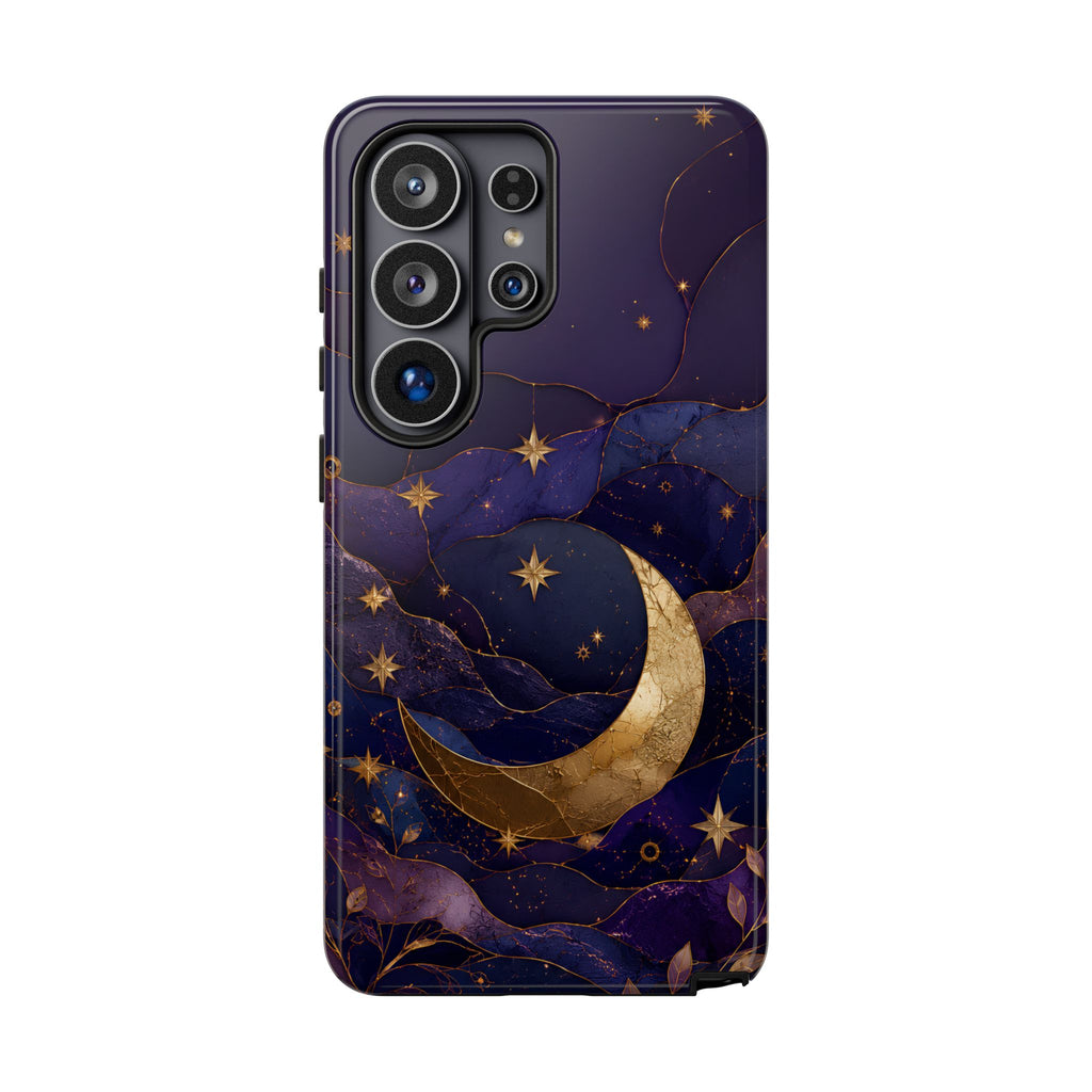 Moon & Stars Samsung Galaxy Phone Case | Celestial Crescent Moon Phone Case