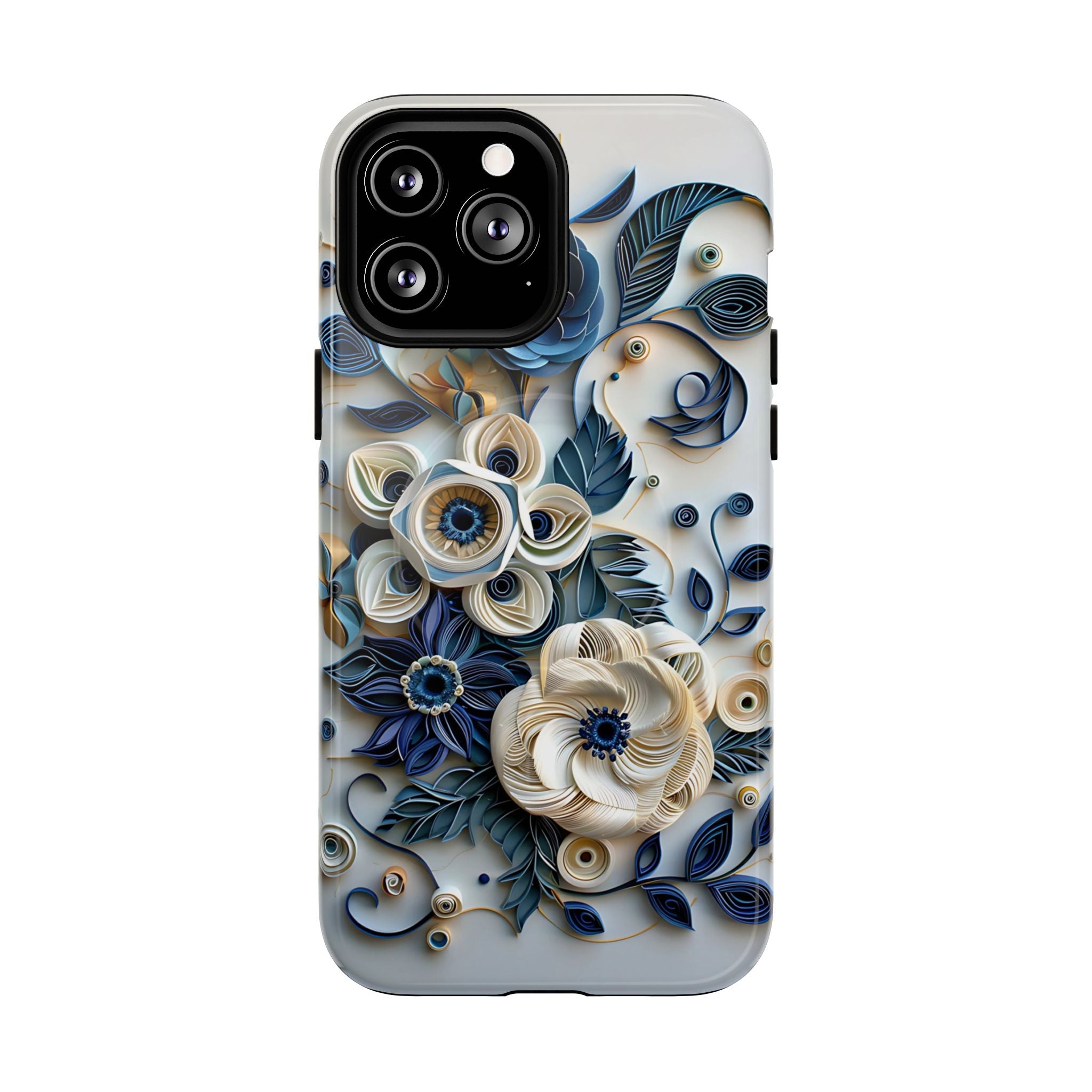 Floral Quilled Art Tough MagSafe Phone Case