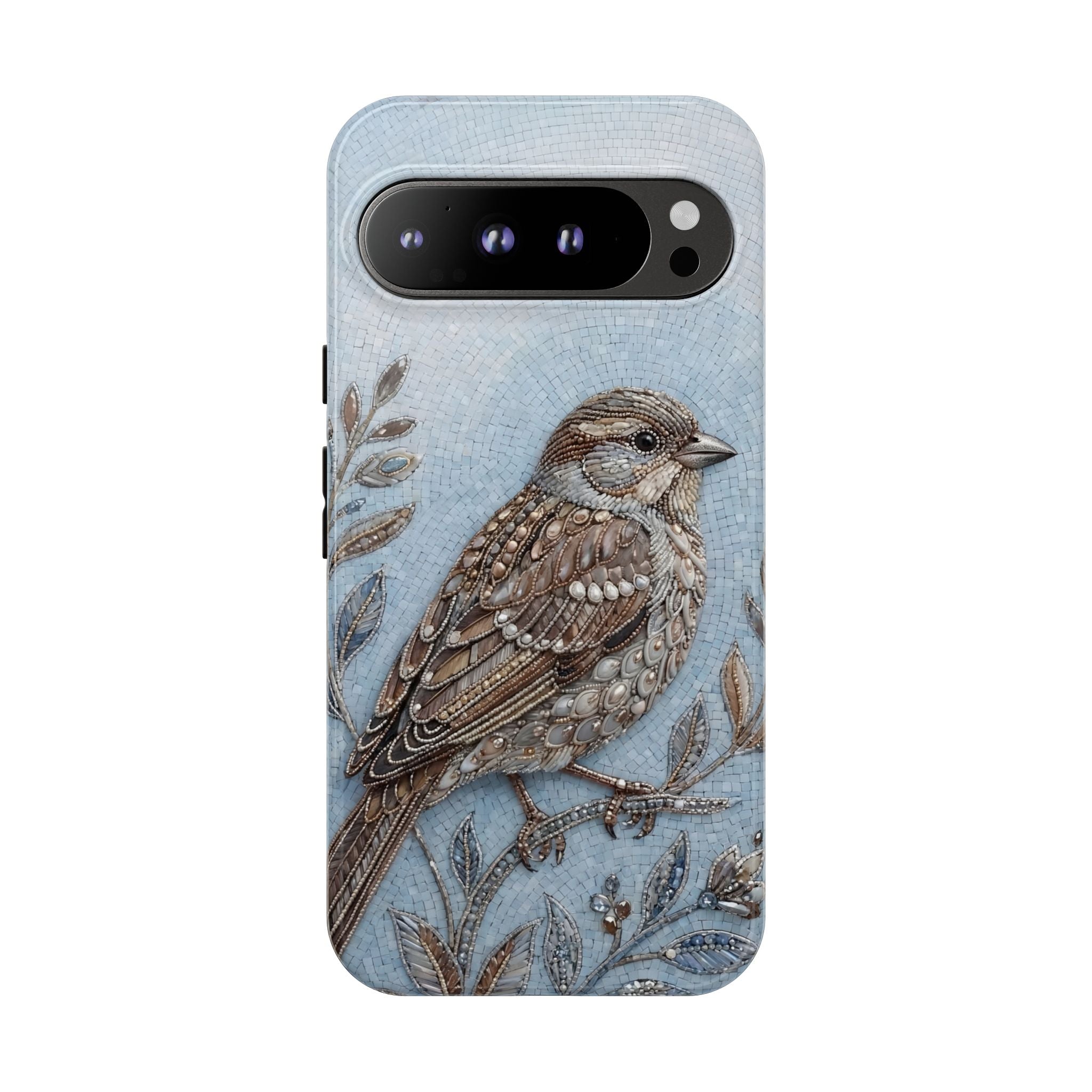 Bird Illustration Google Pixel Phone Case — Sparrow Art Tough Phone Cover
