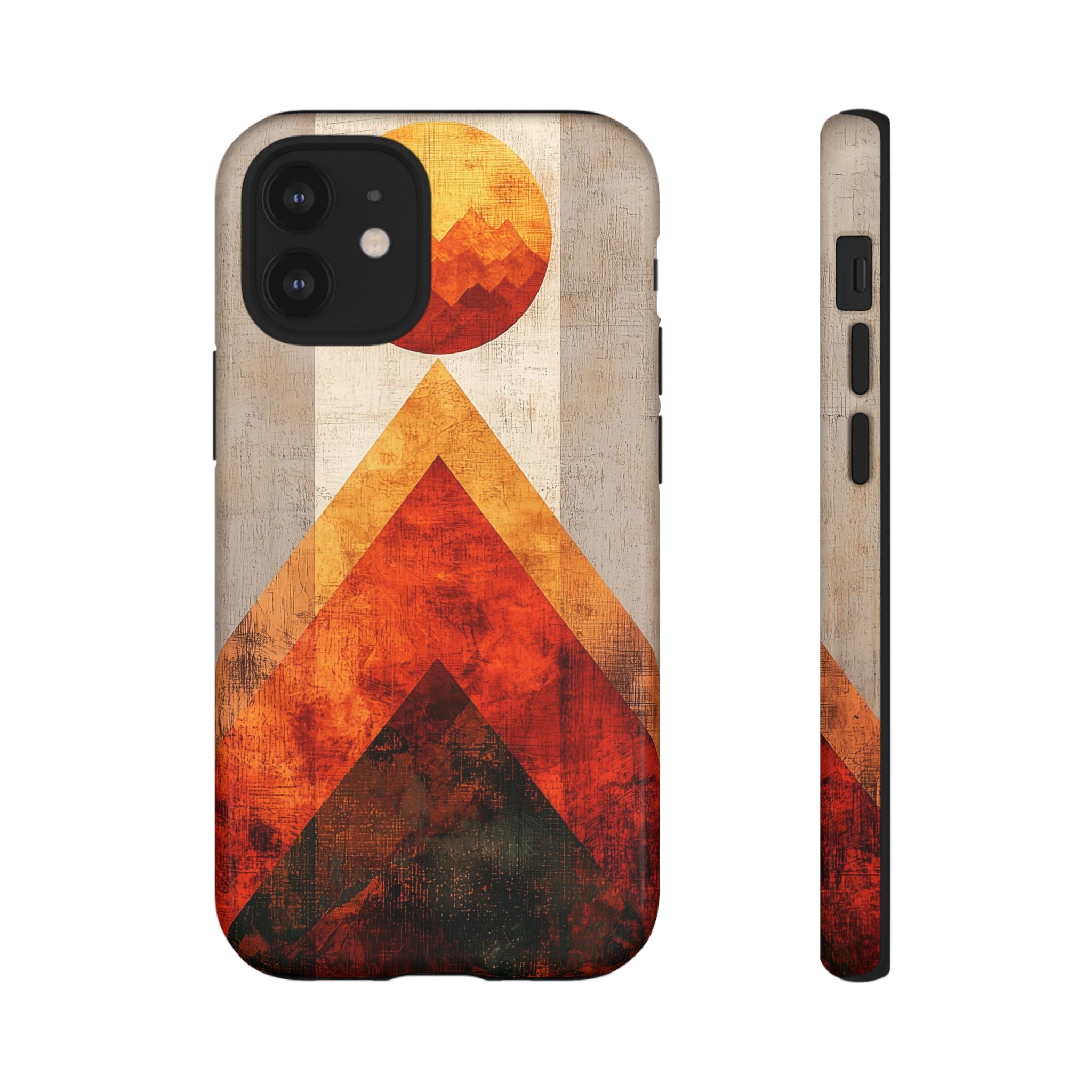 Retro Geometric Sunset iPhone Case