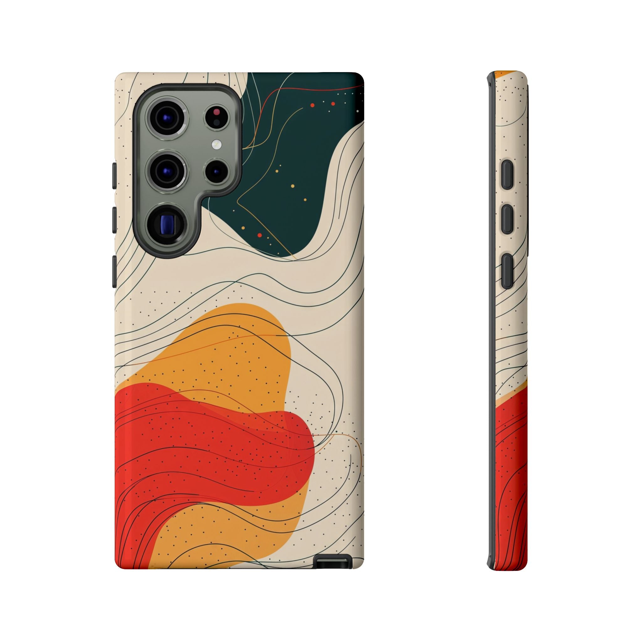 Abstract Retro Waves Samsung Galaxy Case | Colourful Modern Art