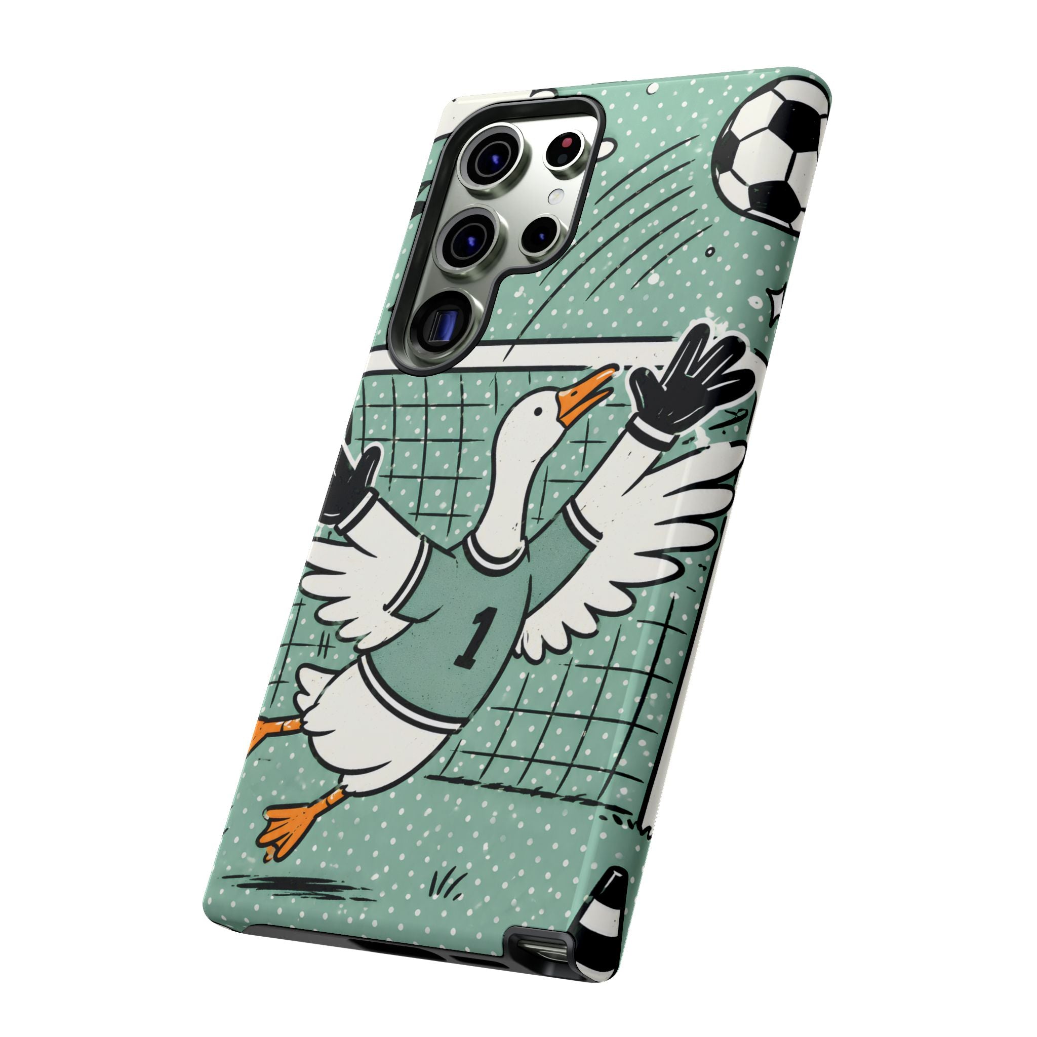Goalkeeper Goose Samsung Galaxy Phone Case | Funny Soccer Bird Cover