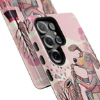 Saxophone Dog Samsung Galaxy Phone Case | Cute Pink Musical Art Protective Case