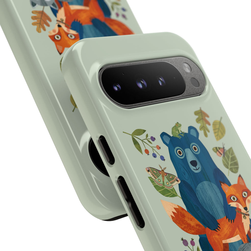 Woodland Stack Google Pixel Phone Case | Cute Bear, Fox & Owl Protective Cover