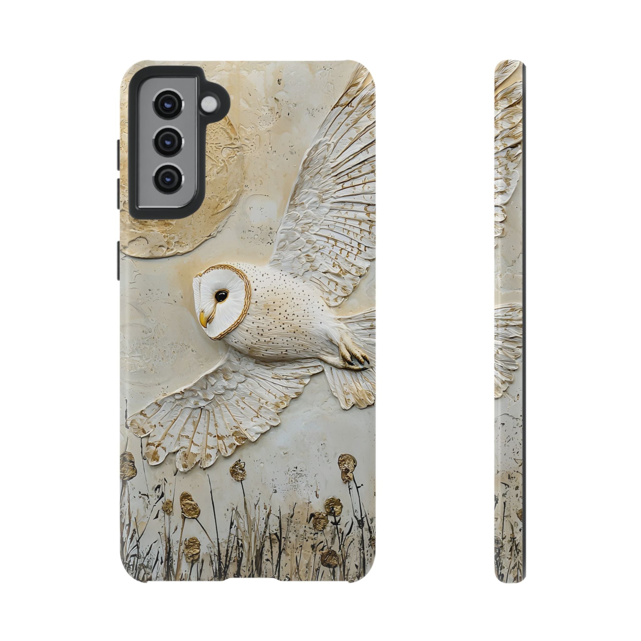 Barn Owl Samsung Galaxy Case — Elegant Flying Owl Wildlife